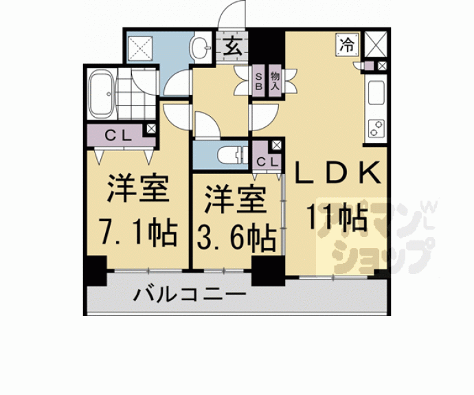 【ピーノ京都西大路】間取