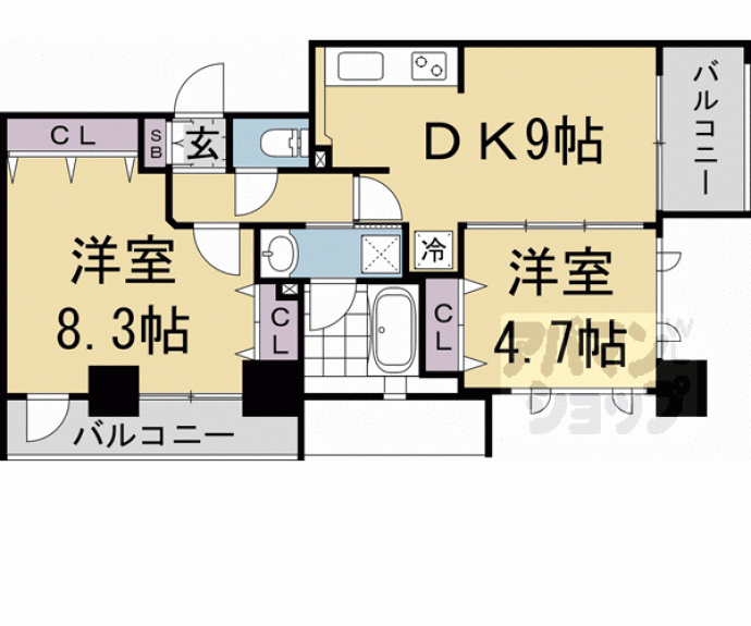 【ピーノ京都西大路】間取