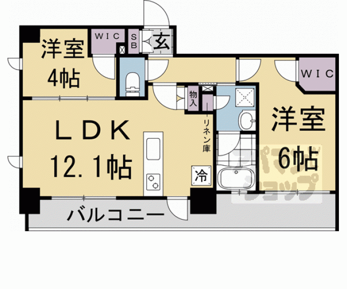 【ピーノ京都西大路】間取