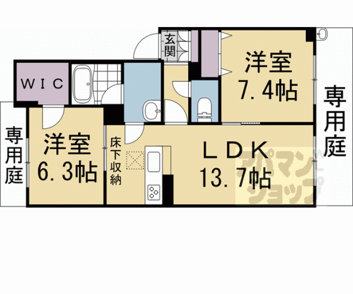 【シャーメゾン乙出Ⅲ】間取