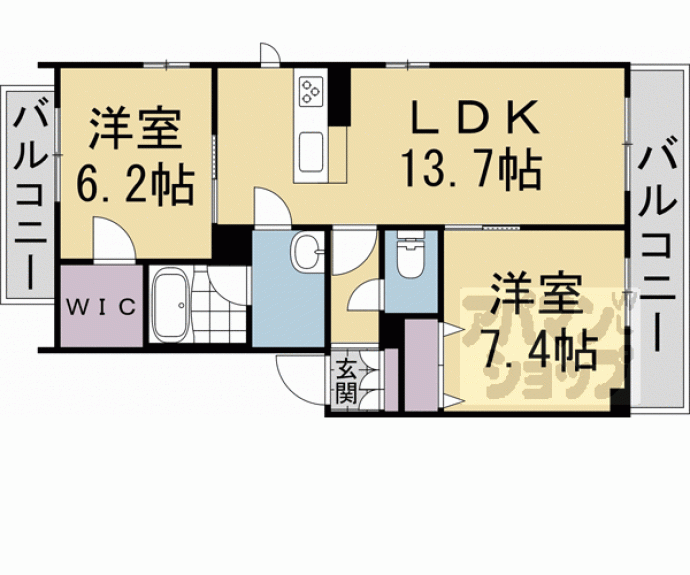 【シャーメゾン乙出Ⅲ】間取