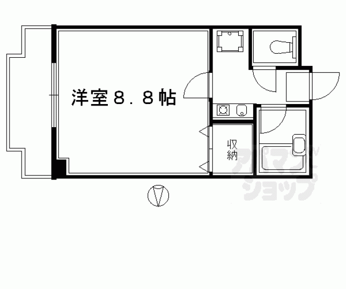 【シティキャスル四条】間取