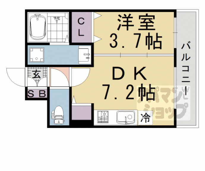 【ハピネスクエア桂】間取