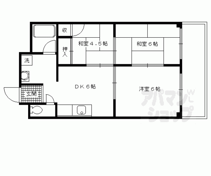 【パールハイツイナリ】間取