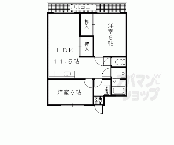 【アクエルド長岡京】間取