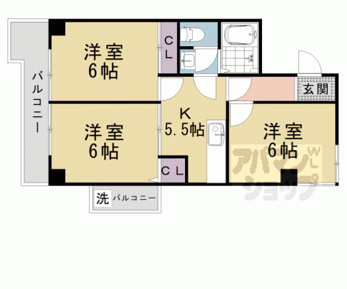 【アクエルド長岡京】間取