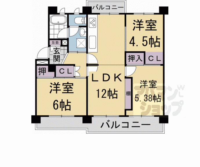 【東大路高野第３住宅２７棟】間取