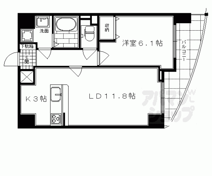 【エスライズ京都河原町】間取