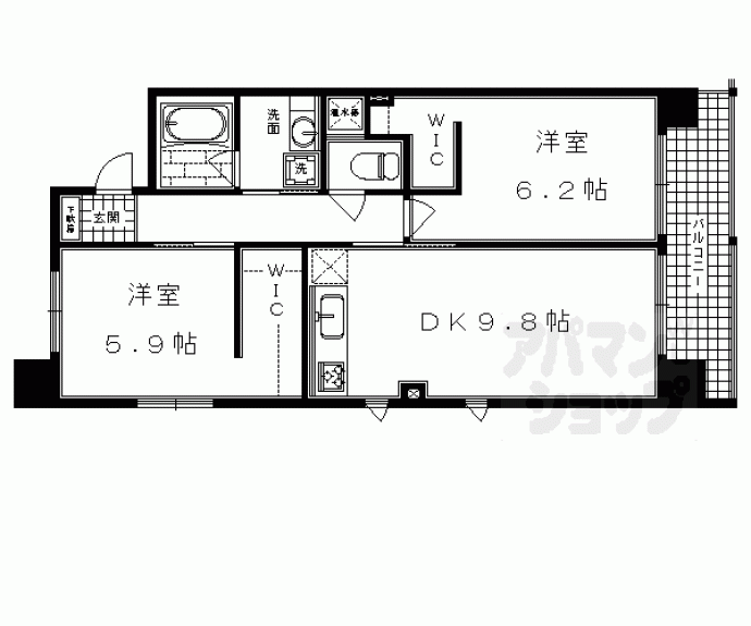 【ＩＬ　ＲＯＳＳＯ堀川六角】間取