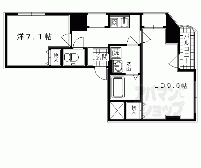 【ＳＷＩＳＳ京都堀川ＷＥＳＴ】間取