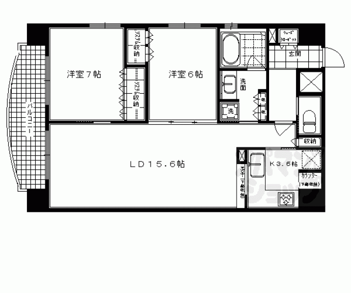 【リーガル京都室町御池】間取