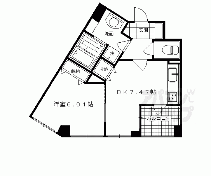 【エクセルコート・京都五条坂】間取