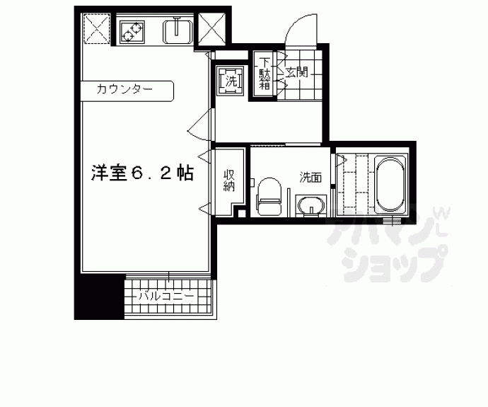 【アーバンフラッツ四条西洞院】間取