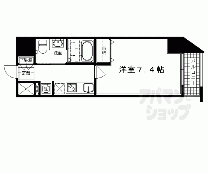 【アーバンフラッツ四条西洞院】間取