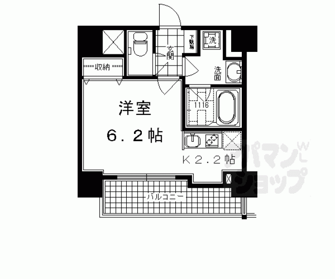 【ＡＬＴＡ京都堀川ＷＩＮＤＯＯＲ】間取