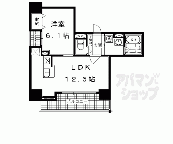 【ＡＬＴＡ京都堀川ウインドア】間取