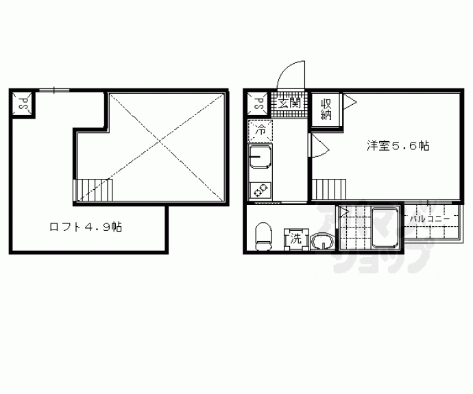 【ロフティ四条大宮】間取