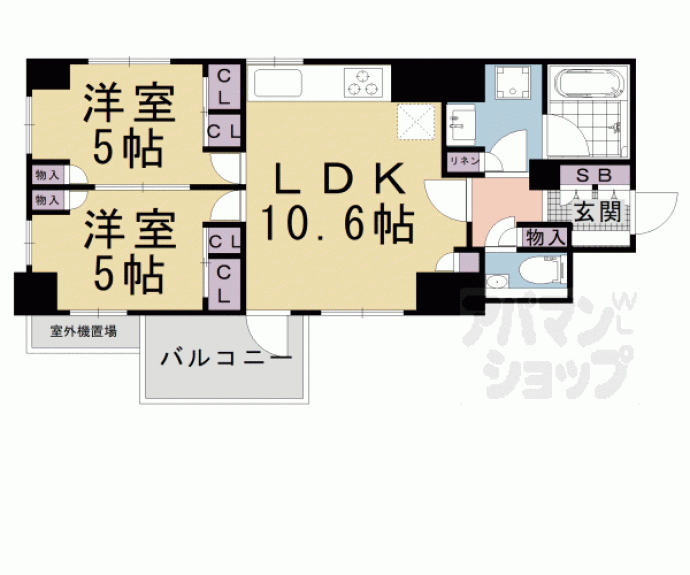 【ルーシア烏丸御池】間取