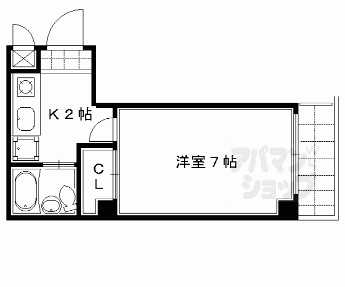 【ステュディオフラット室町】間取