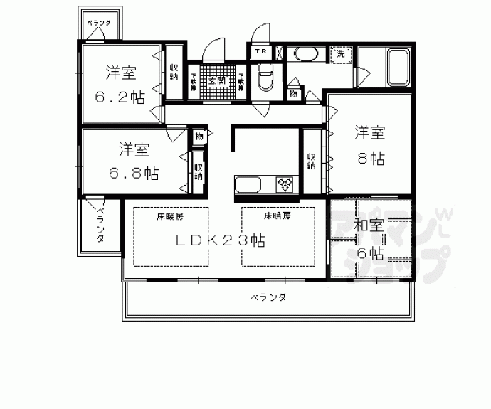 【エアリアルシティ四条堀川】間取