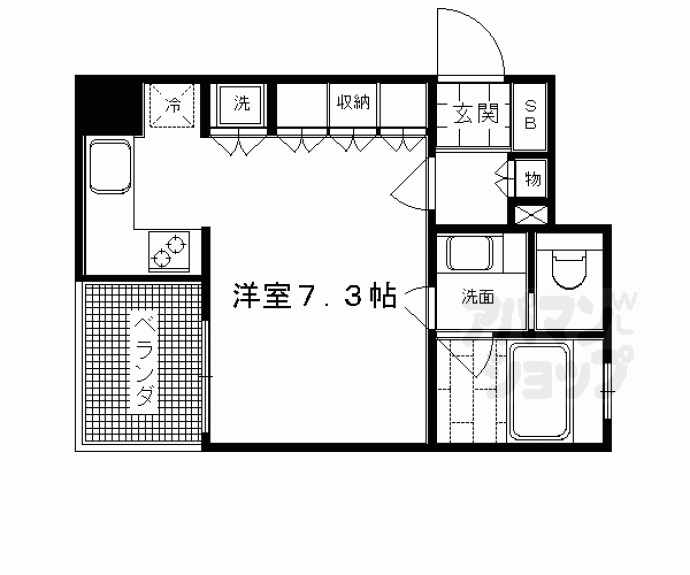 【リーガル京都四条烏丸】間取