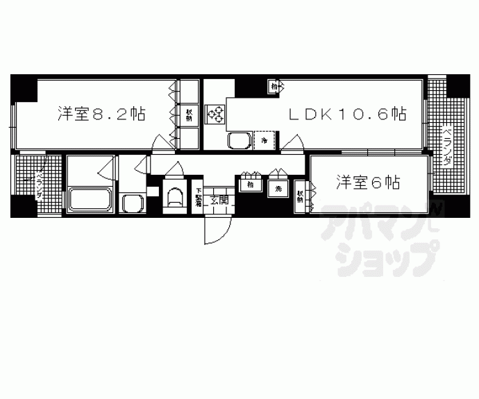 【リーガル京都四条烏丸】間取