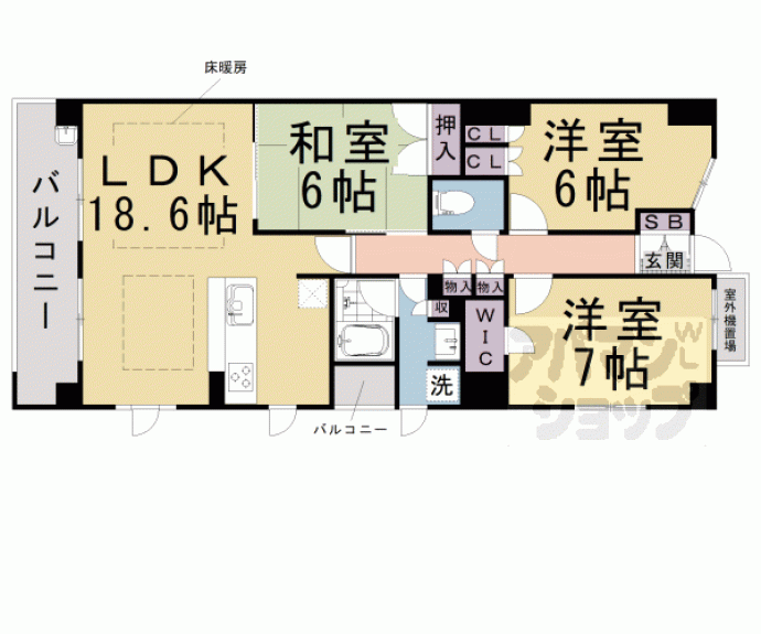 【サンクタス四条烏丸スティーロレジデンス】間取