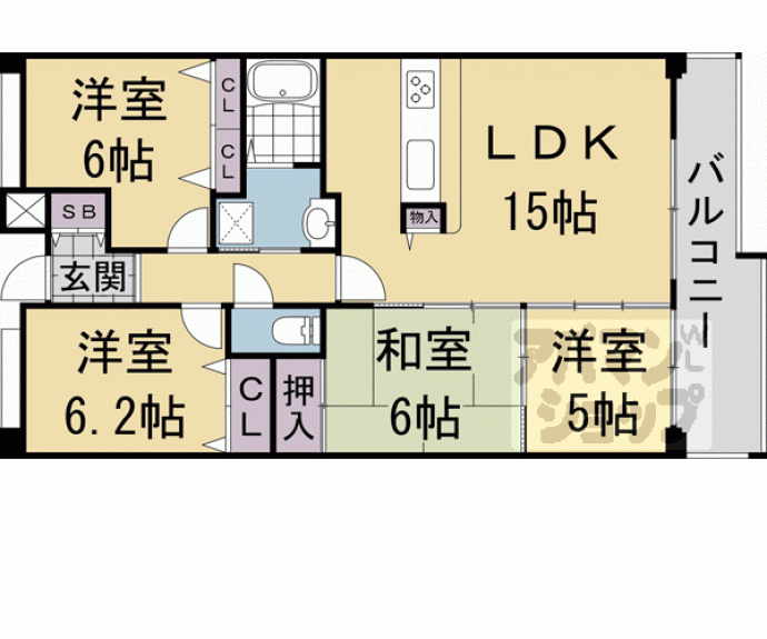 【パデシオン丹波橋】間取