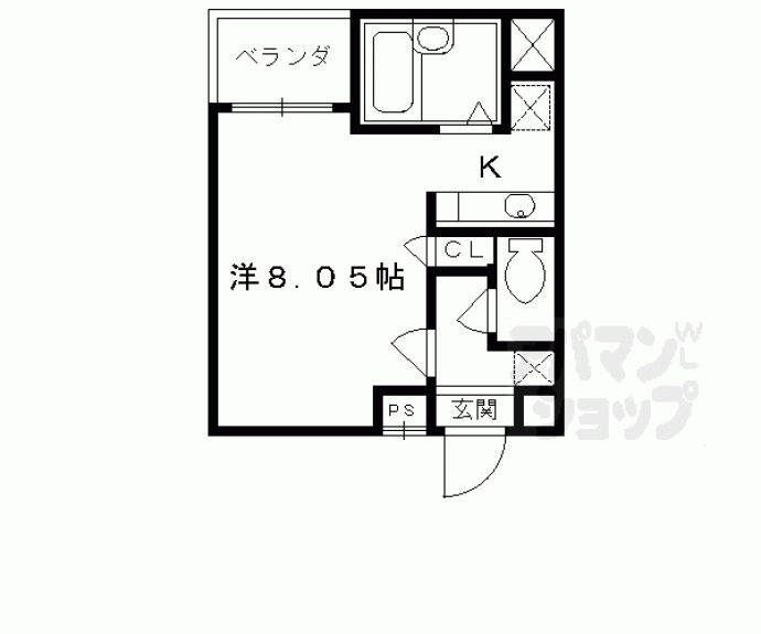 【メディナ西大路Ⅱ】間取