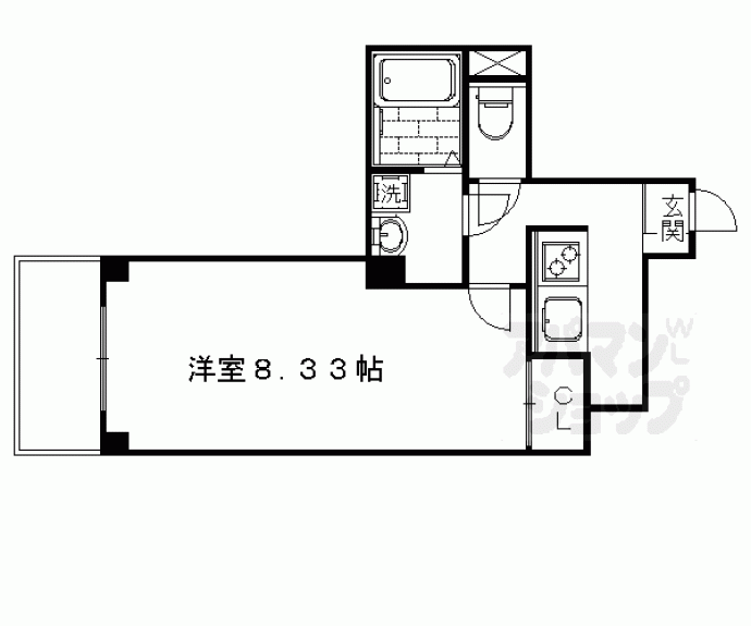 【ＧＡＲＮＥＴ　ＲＥＳＩＤＥＮＣＥ　七条河原町】間取