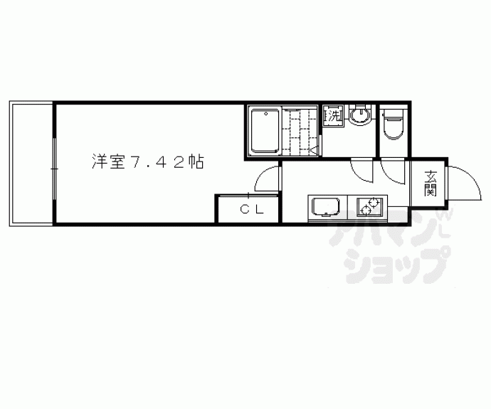 【ＧＡＲＮＥＴ　ＲＥＳＩＤＥＮＣＥ　七条河原町】間取