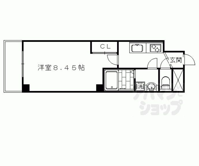 【ＧＡＲＮＥＴ　ＲＥＳＩＤＥＮＣＥ　七条河原町】間取