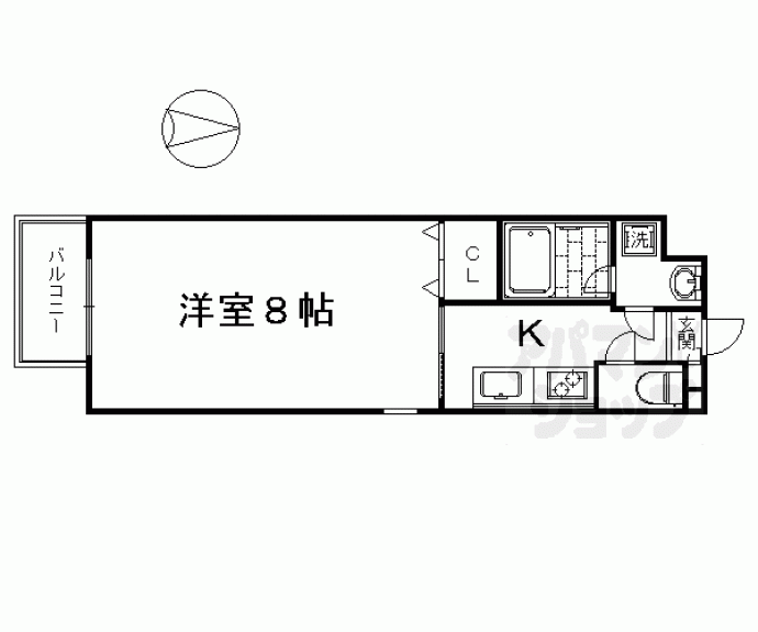 【フルール東寺】間取