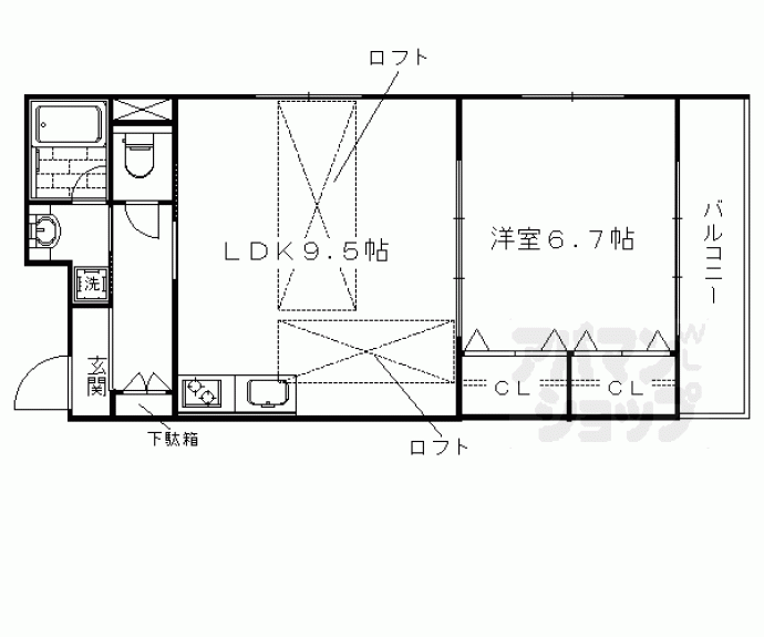 【アンダンテ烏丸七条】間取