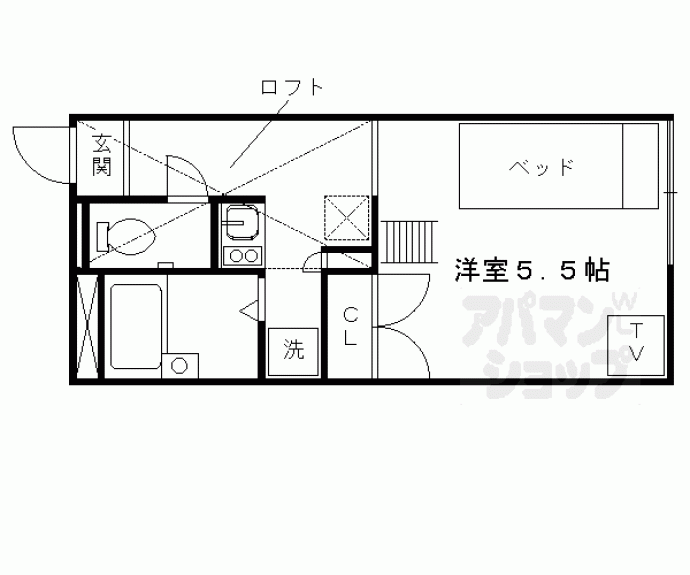 【レオパレスプリオール東山】間取