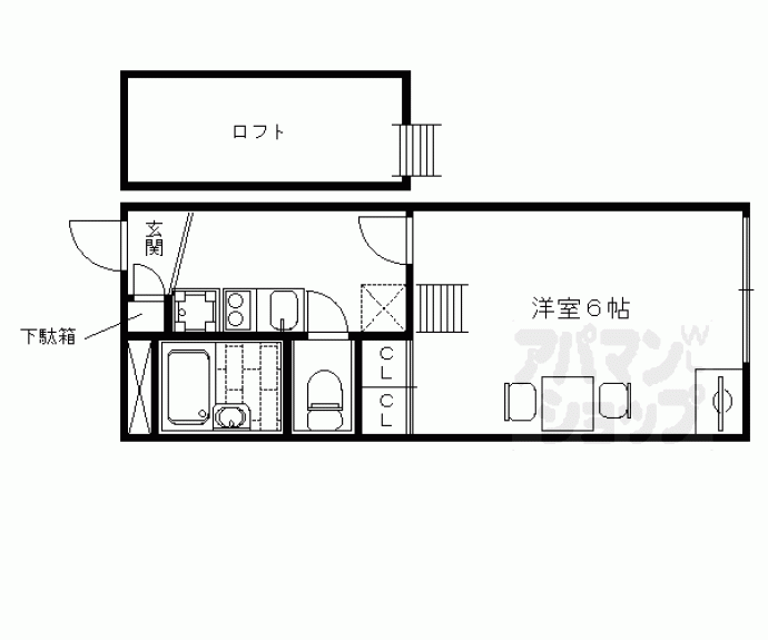 【レオパレスセゾン京都駅北】間取