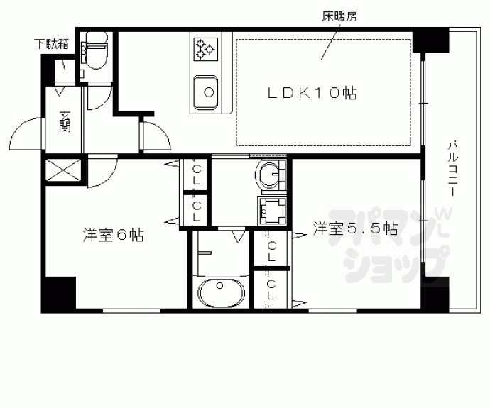 【プレサンス京都烏丸爛都】間取