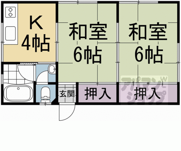 【八条内田町３８－１９貸家】間取