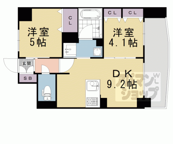 【エステムプラザ京都聚楽第雅邸】間取