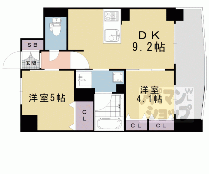 【エステムプラザ京都聚楽第雅邸】間取