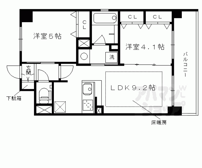 【エステムプラザ京都聚楽第雅邸】間取