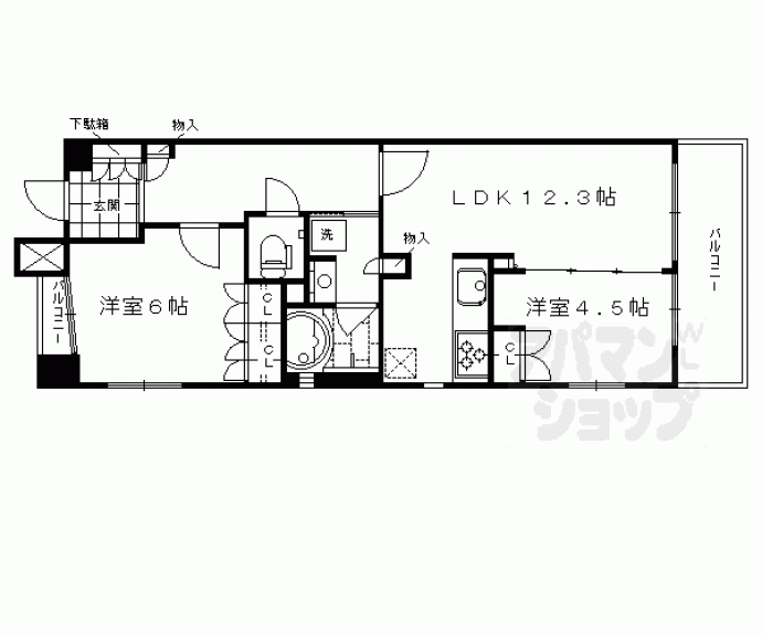 【ルネ京都烏丸五条】間取