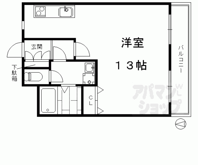 【レスパスエルトン丹波口】間取