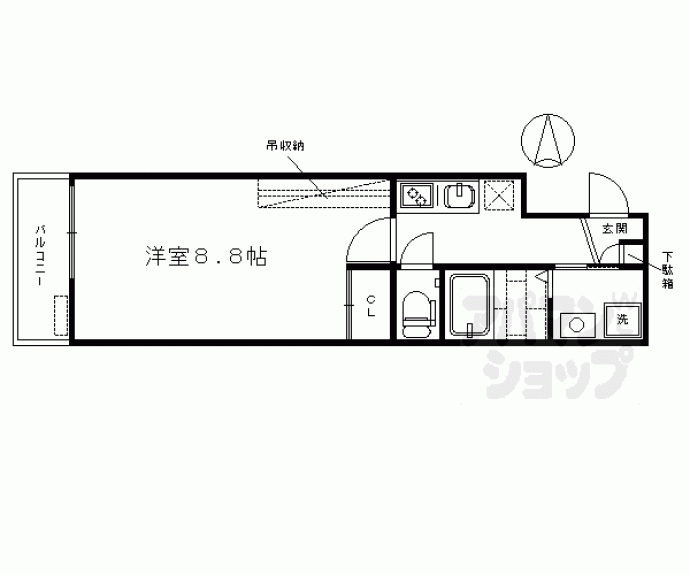 【ベルク五条高倉】間取