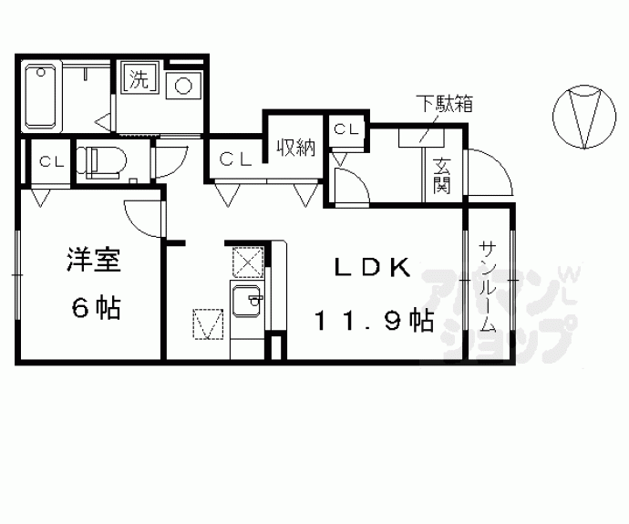 【ラフィーネ葛野・Ⅱ】間取