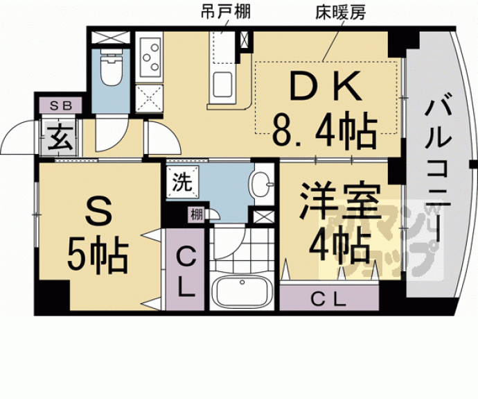 【エステムプラザ京都河原町通Ⅱレジデンシャル】間取