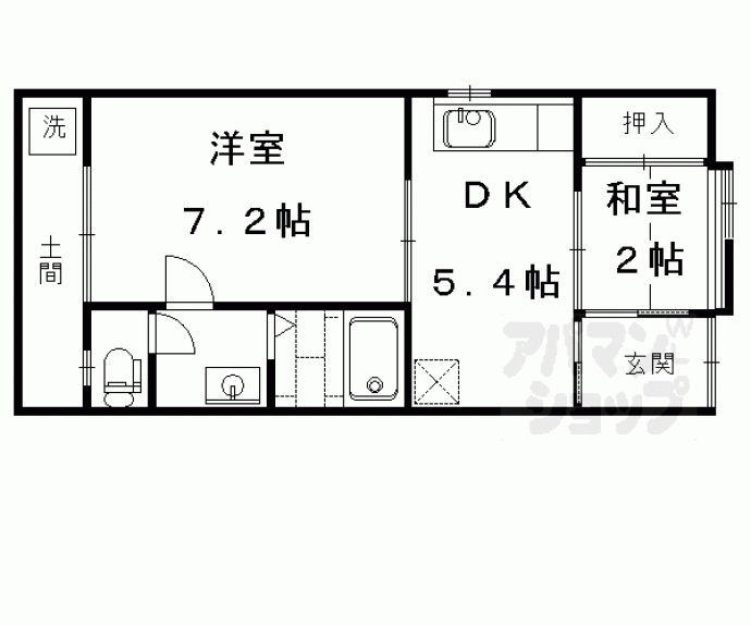 【唐橋芦辺町テラスハウス】間取