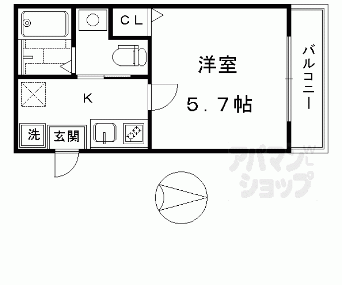 【ＷＥＳＴ９五条烏丸】間取