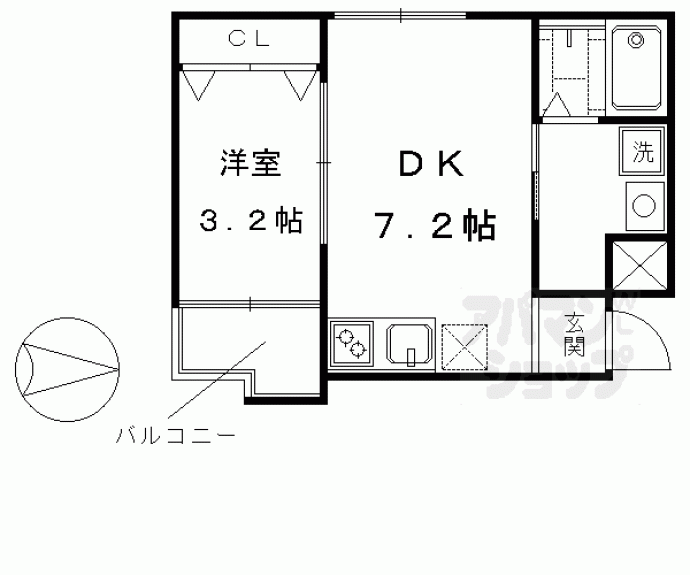 【ＷＥＳＴ９五条烏丸】間取