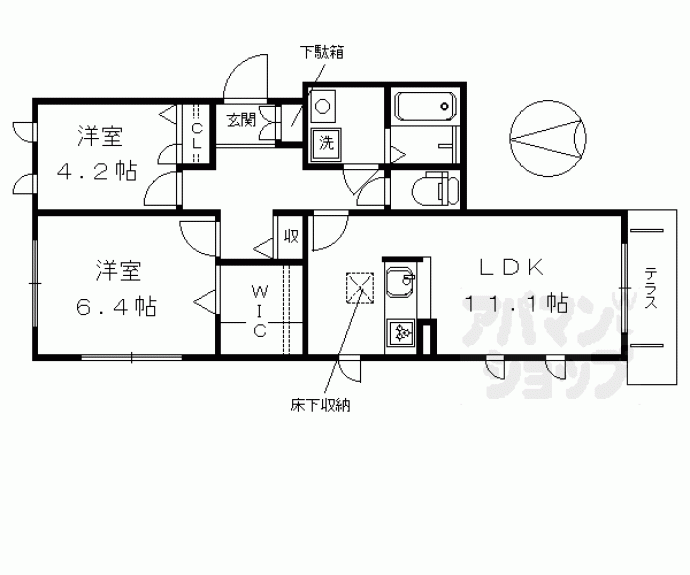 【シャーメゾンルンガルノ】間取